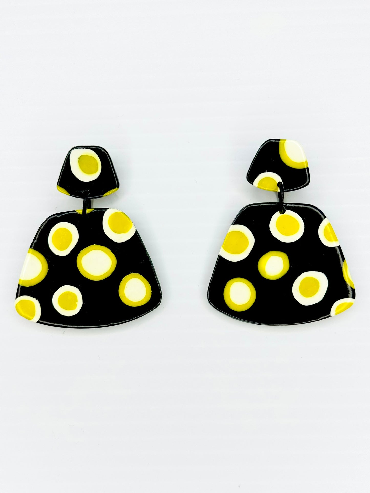 Abstract Dots Earrings - Black