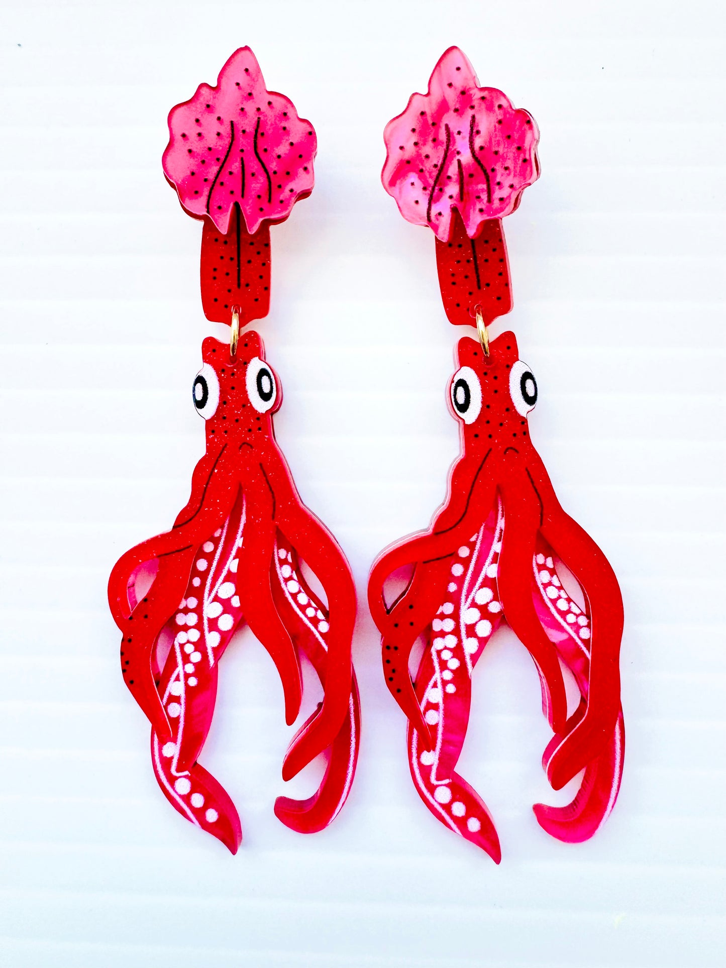 Maximalist Kitsch Squidlicious Squid Earrings